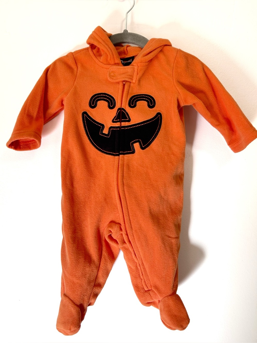 Halloween Pumpkin Bodysuit Baby Costume 0-3M 0-3 Months Infant Orange